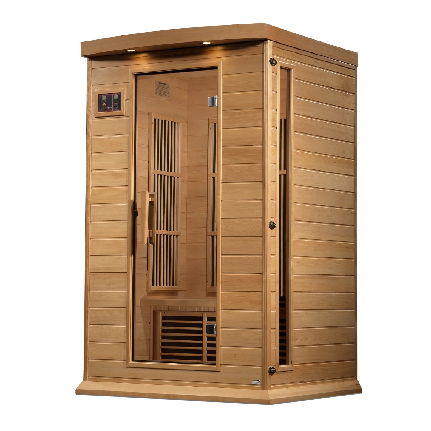 Front view 3 of the Maxxus 2-Person Near Zero EMF FAR Infrared Sauna (MX-K206-01-ZF) – near zero EMF infrared sauna