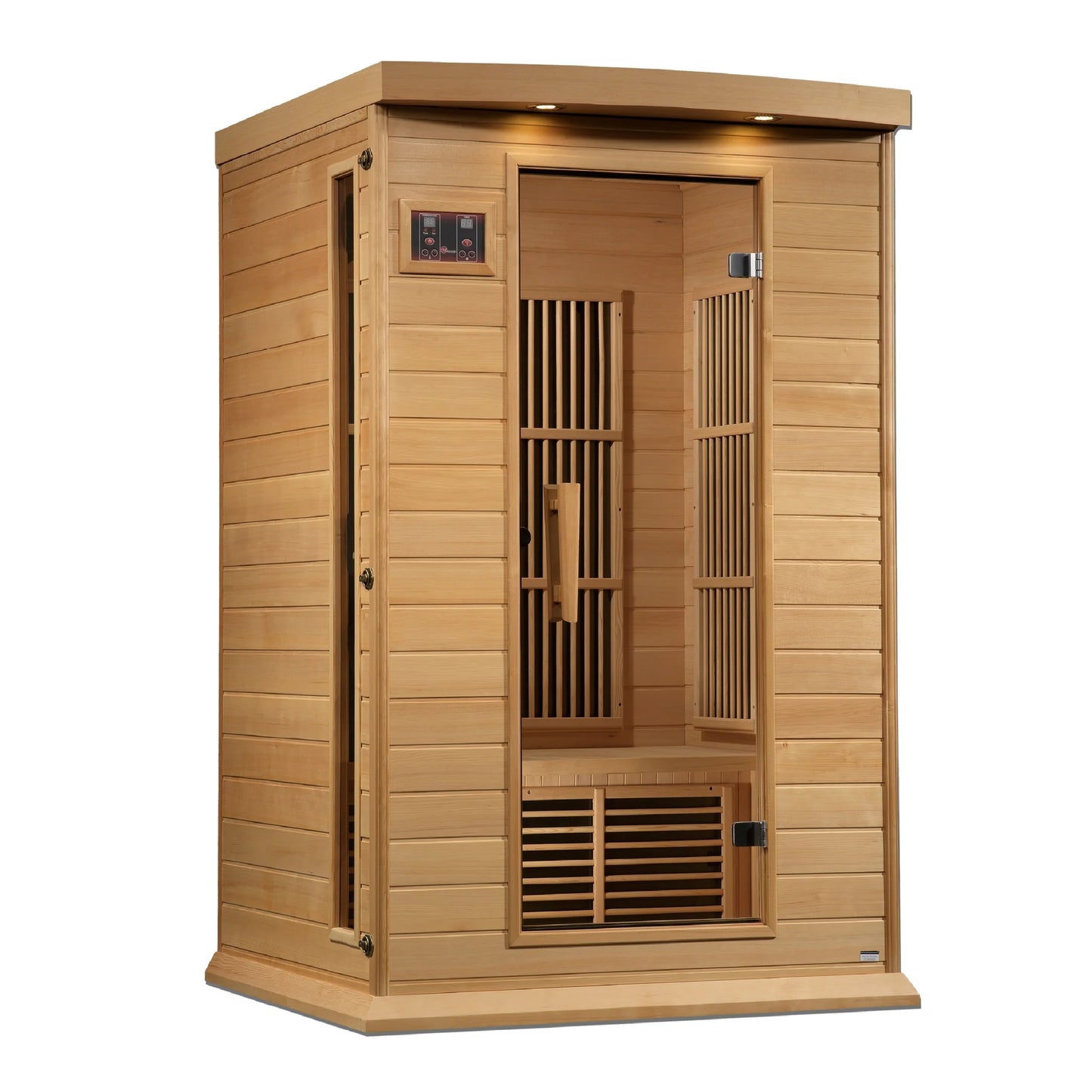 Front view 4 of the Maxxus 2-Person Near Zero EMF FAR Infrared Sauna (MX-K206-01-ZF) – near zero EMF infrared sauna