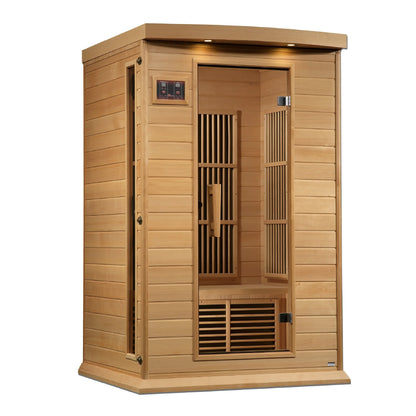 Front view 4 of the Maxxus 2-Person Near Zero EMF FAR Infrared Sauna (MX-K206-01-ZF) – near zero EMF infrared sauna