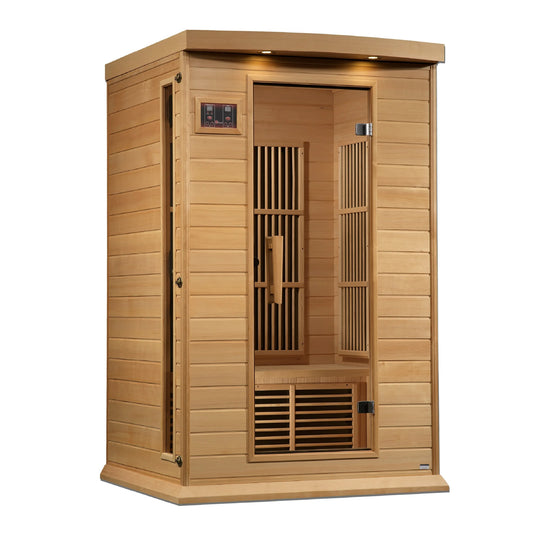 Front view 4 of the Maxxus 2-Person Near Zero EMF FAR Infrared Sauna (MX-K206-01-ZF) – near zero EMF infrared sauna