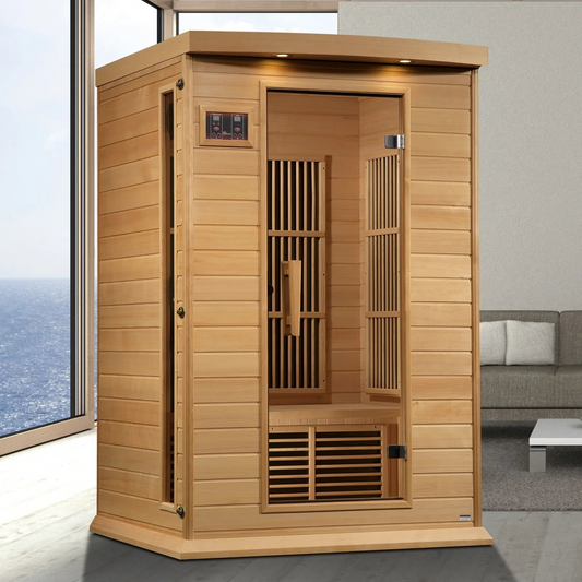 Maxxus 2-Person Near Zero EMF FAR Infrared Sauna | Canadian Hemlock