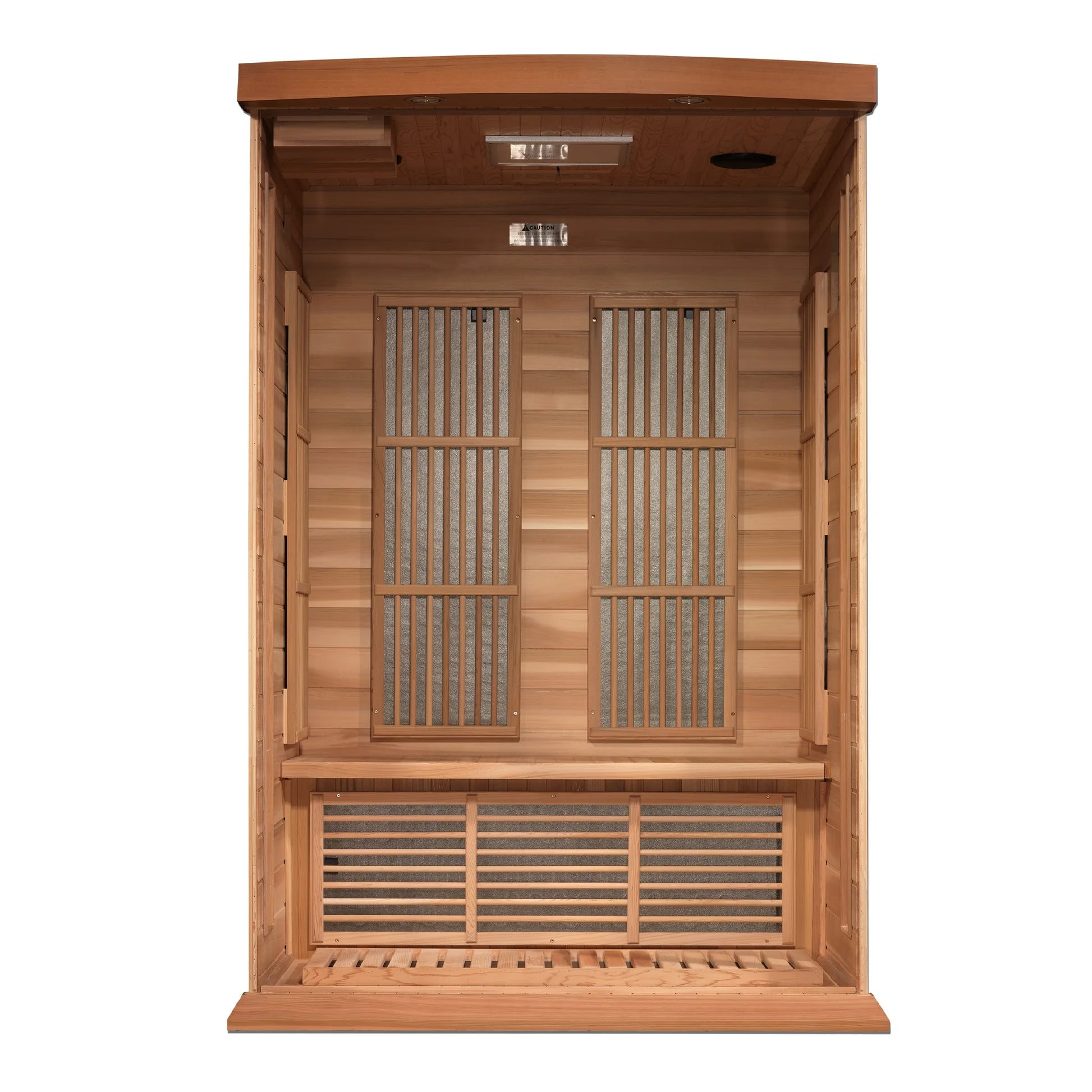 Front view 5 of the Maxxus 2-Person Near Zero EMF FAR Infrared Sauna (MX-K206-01-ZF CED) – near zero EMF infrared sauna