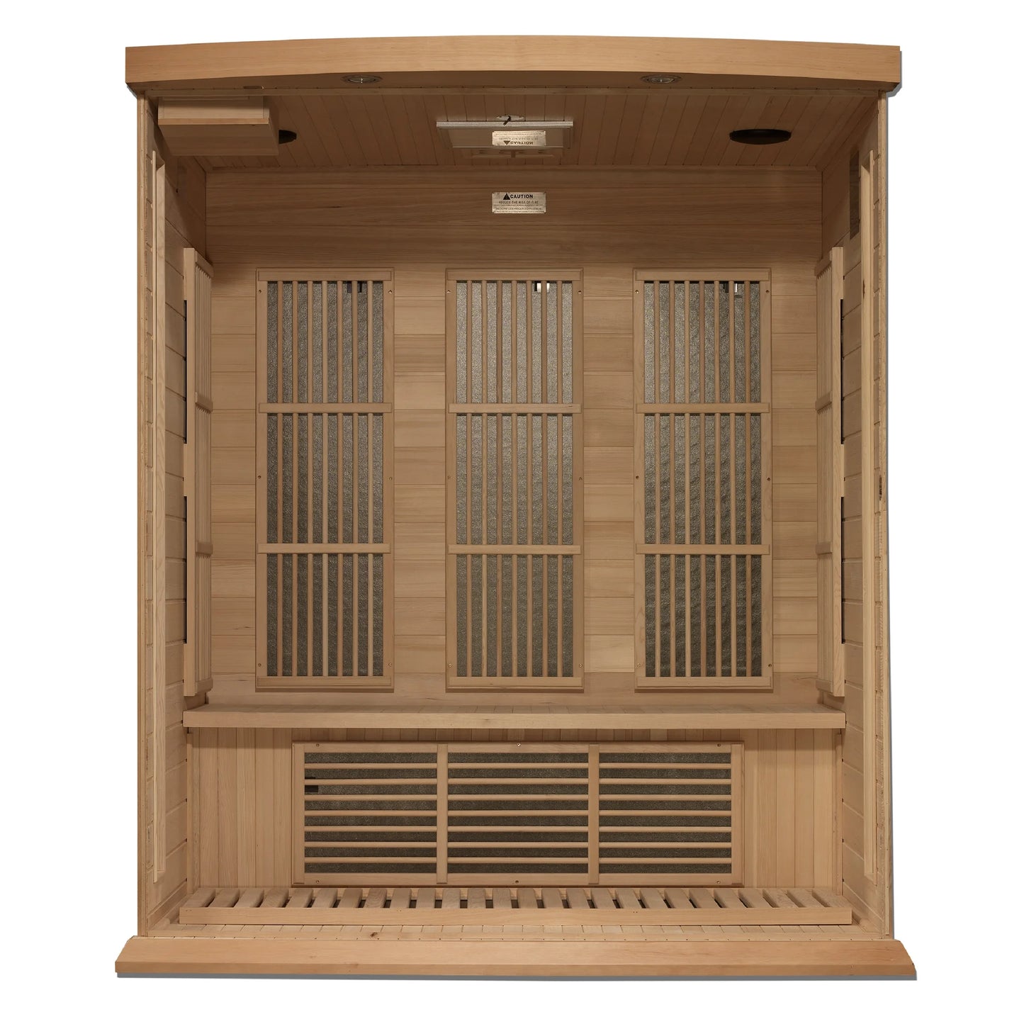 Front view 2 of the Maxxus 3-Person Near Zero EMF FAR Infrared Sauna (MX-K306-01-ZF) – near zero EMF infrared sauna