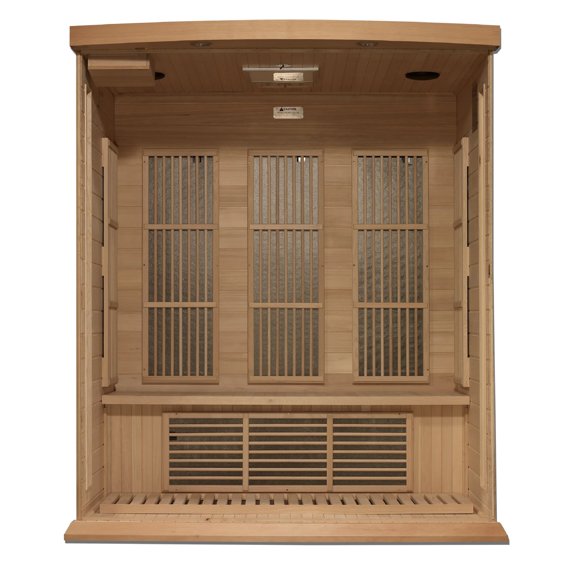 Front view 2 of the Maxxus 3-Person Near Zero EMF FAR Infrared Sauna (MX-K306-01-ZF) – near zero EMF infrared sauna