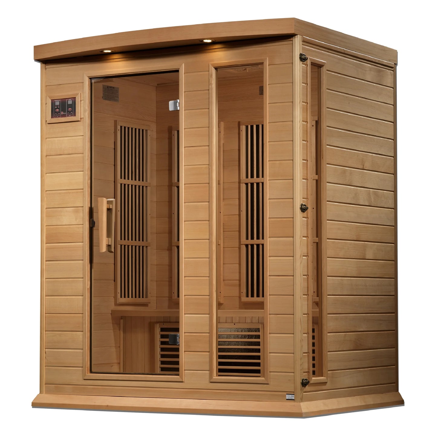 Front view 3 of the Maxxus 3-Person Near Zero EMF FAR Infrared Sauna (MX-K306-01-ZF) – near zero EMF infrared sauna