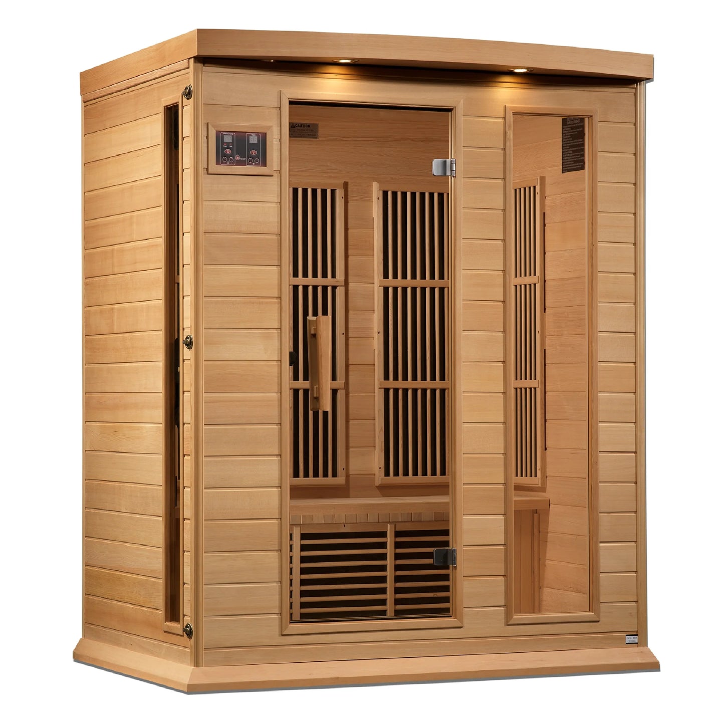 Front view 4 of the Maxxus 3-Person Near Zero EMF FAR Infrared Sauna (MX-K306-01-ZF) – near zero EMF infrared sauna