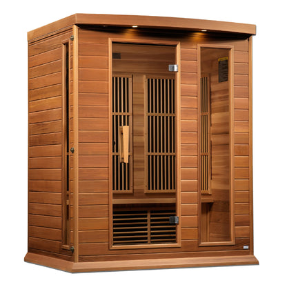 Front view 3 of the Maxxus 3-Person Near Zero EMF FAR Infrared Sauna (MX-K306-01-ZF CED) – near zero EMF infrared sauna