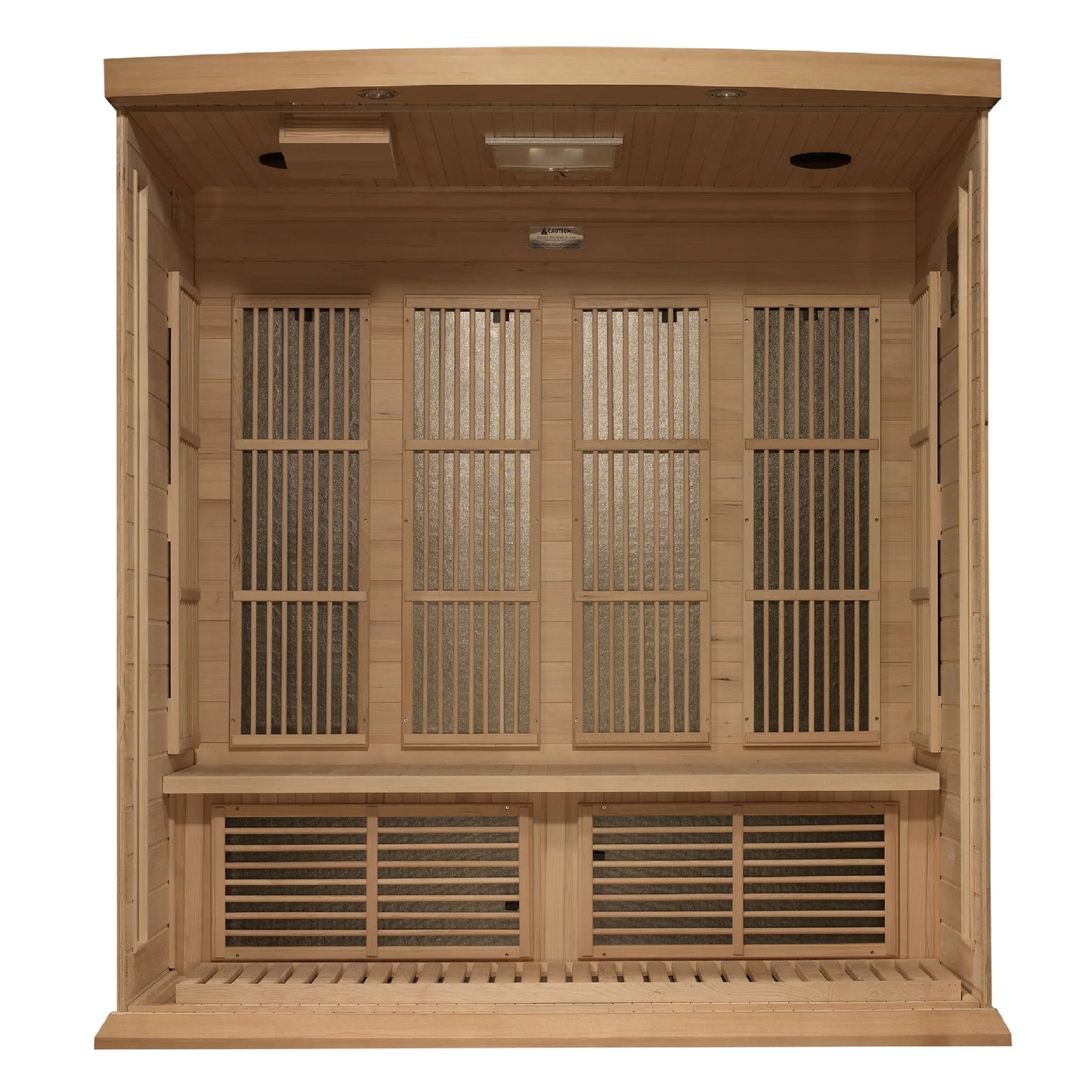 Front view 2 of the Maxxus 4-Person Near Zero EMF FAR Infrared Sauna (MX-K406-01-ZF) – near zero EMF infrared sauna