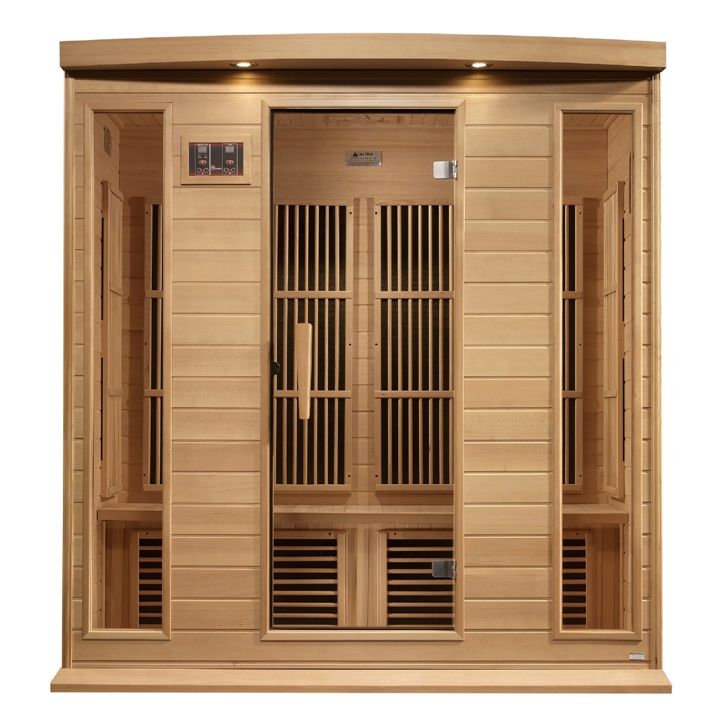 Front view 3 of the Maxxus 4-Person Near Zero EMF FAR Infrared Sauna (MX-K406-01-ZF) – near zero EMF infrared sauna