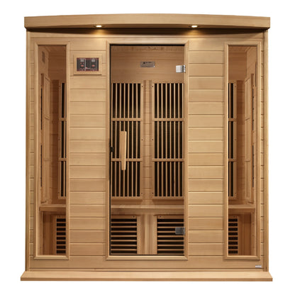 Front view 3 of the Maxxus 4-Person Near Zero EMF FAR Infrared Sauna (MX-K406-01-ZF) – near zero EMF infrared sauna