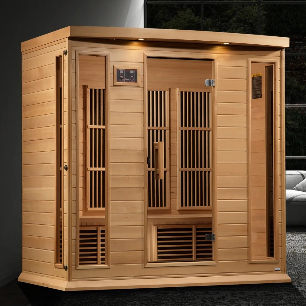 Maxxus 4-Person Near Zero EMF FAR Infrared Sauna | Canadian Hemlock