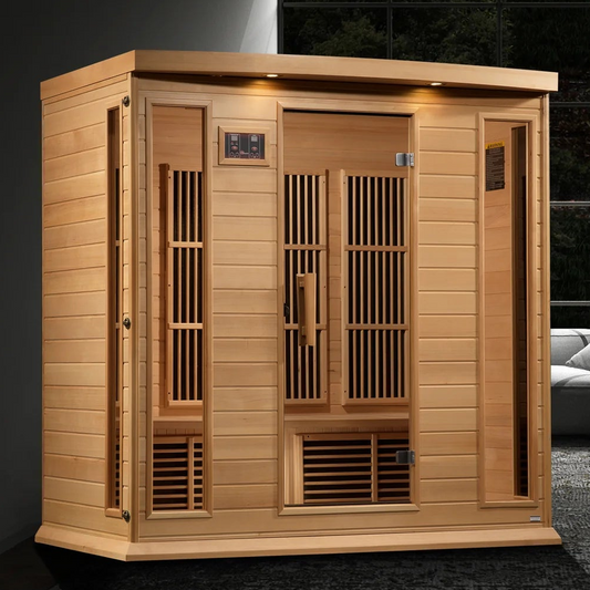 Maxxus 4-Person Near Zero EMF FAR Infrared Sauna | Canadian Hemlock