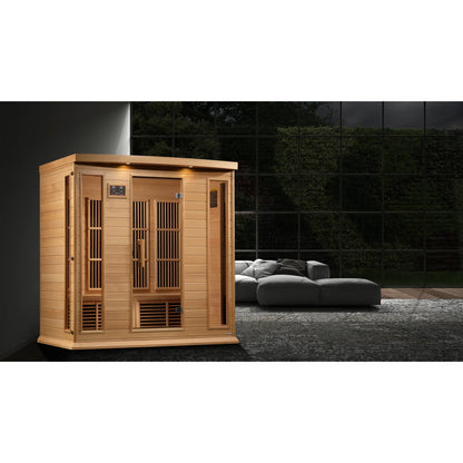 Front view 4 of the Maxxus 4-Person Near Zero EMF FAR Infrared Sauna (MX-K406-01-ZF) – near zero EMF infrared sauna