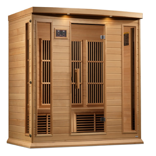 Front view 5 of the Maxxus 4-Person Near Zero EMF FAR Infrared Sauna (MX-K406-01-ZF) – near zero EMF infrared sauna