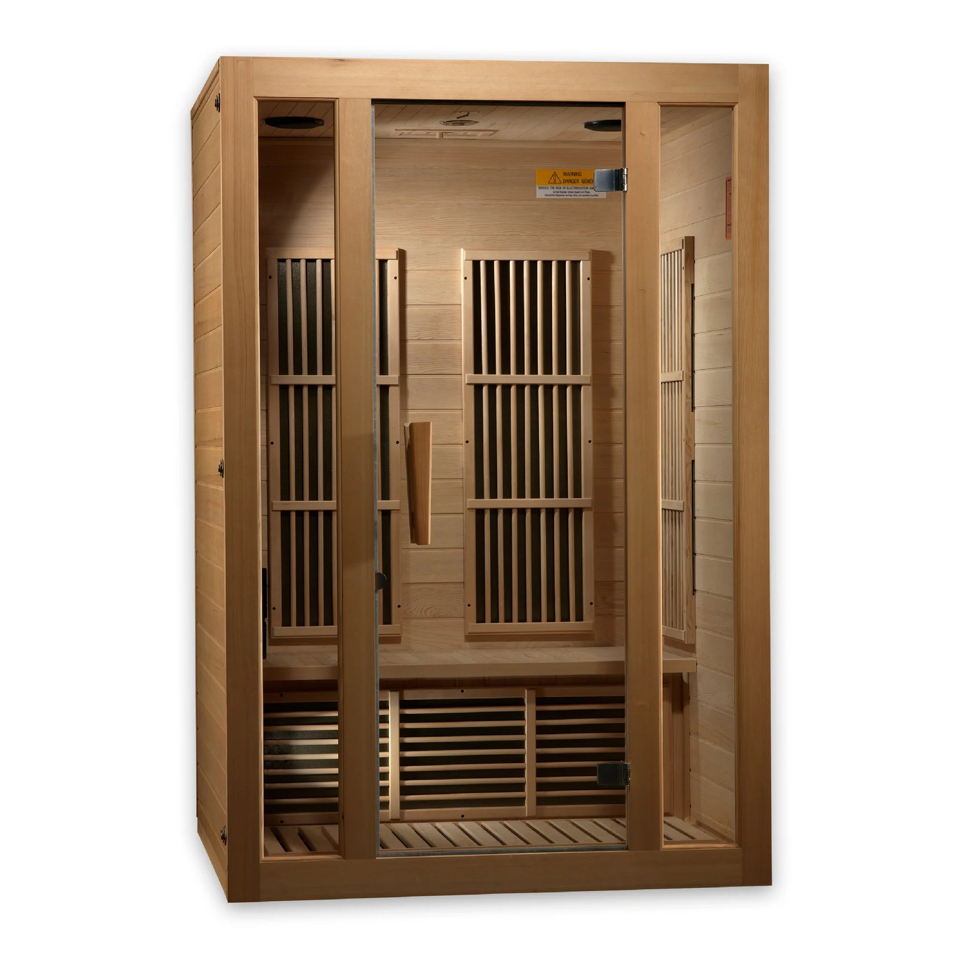 Front view 3 of the Maxxus Seattle 2-Person Low EMF FAR Infrared Sauna (MX-J206-01) – low EMF infrared sauna
