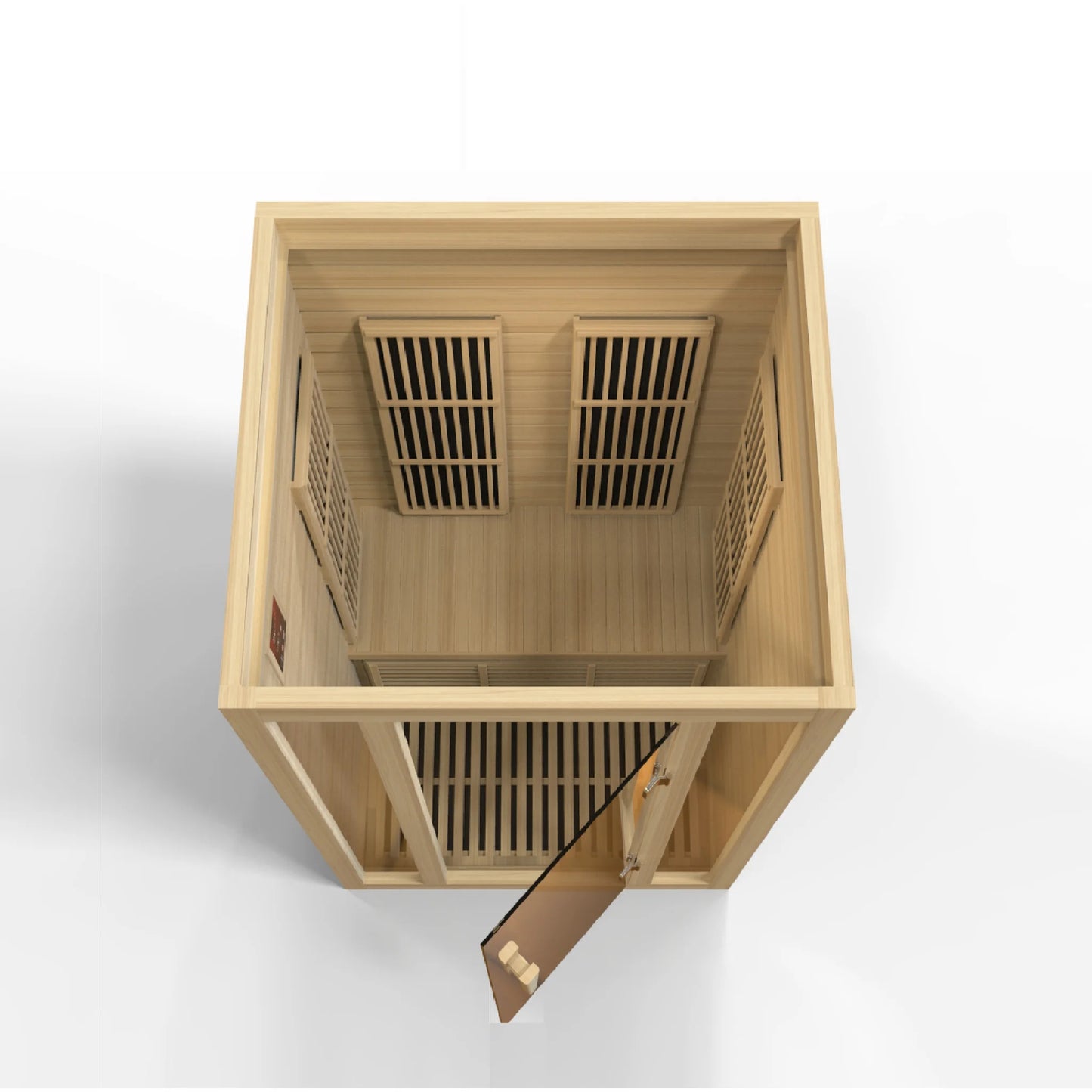 Front view 6 of the Maxxus Seattle 2-Person Low EMF FAR Infrared Sauna (MX-J206-01) – low EMF infrared sauna