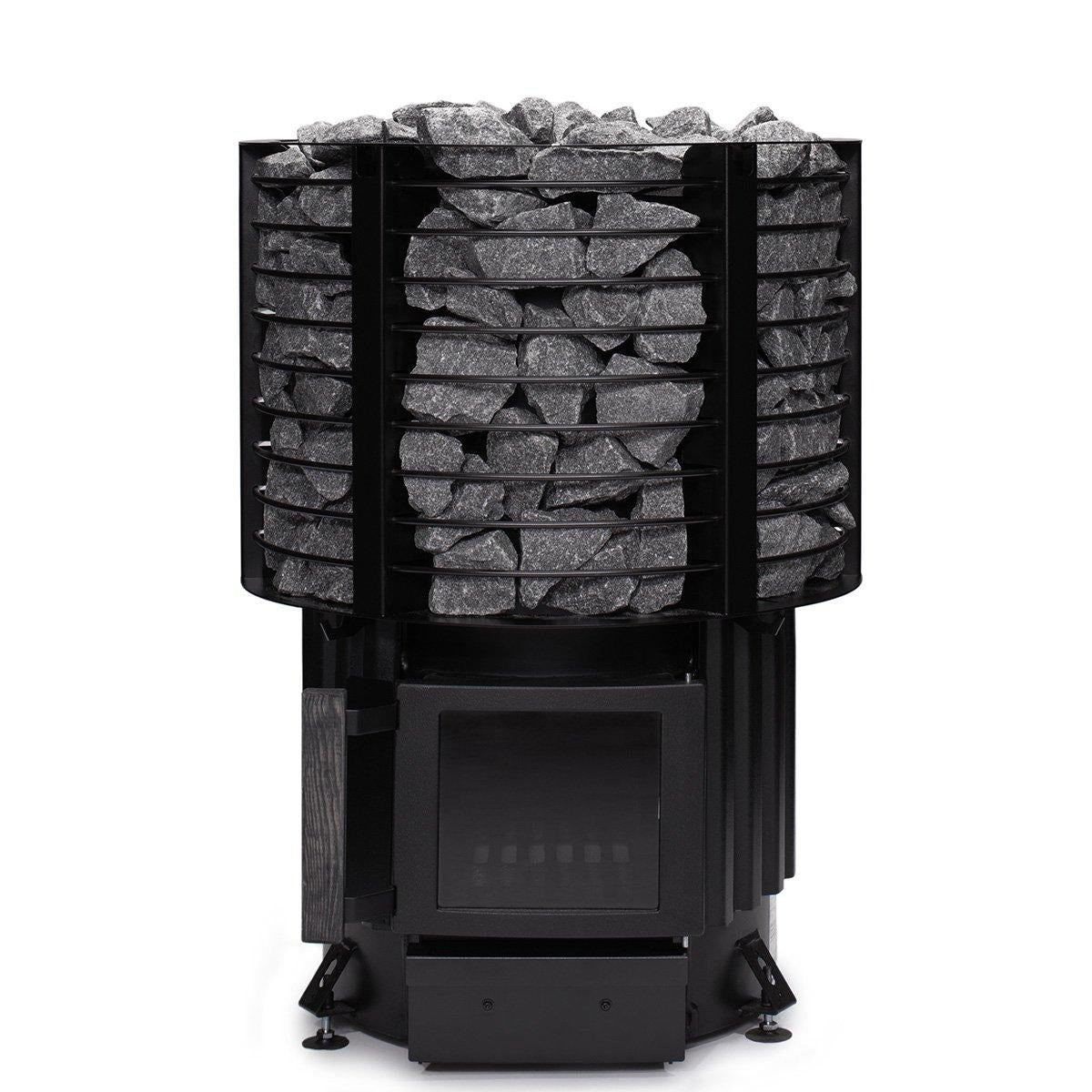 Narvi Inari Wood-Burning Sauna Stove with Stone Cage, studio product shot