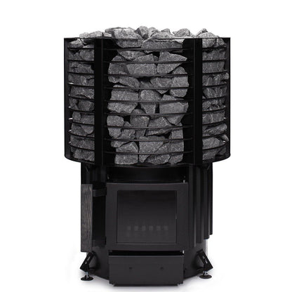 Narvi Inari Wood-Burning Sauna Stove with Stone Cage, studio product shot