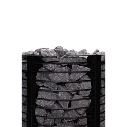 Narvi Inari Wood-Burning Sauna Stove with Stone Cage, exterior 3/4, alternate angle