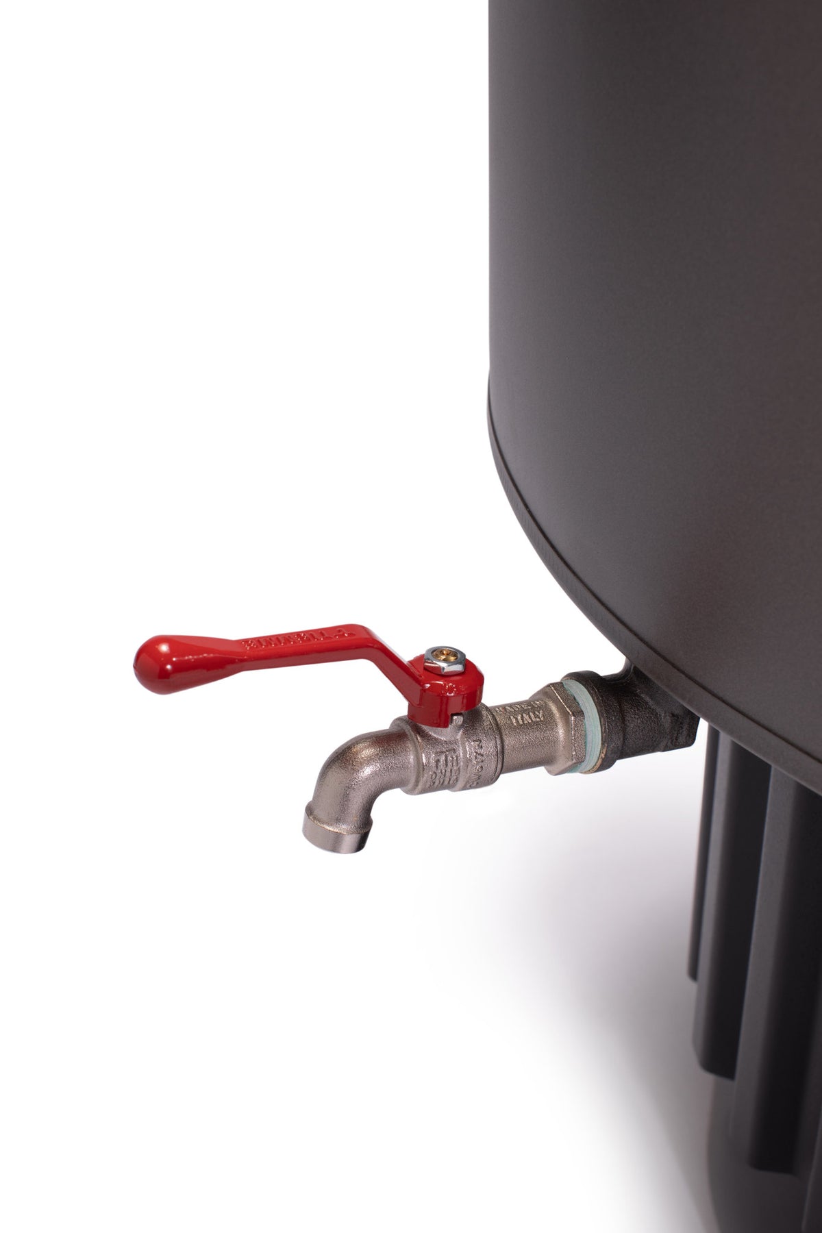 Narvi Luosto VS Wood-Burning Sauna Stove with 30 L Water Tank, studio beauty shot, very high-res