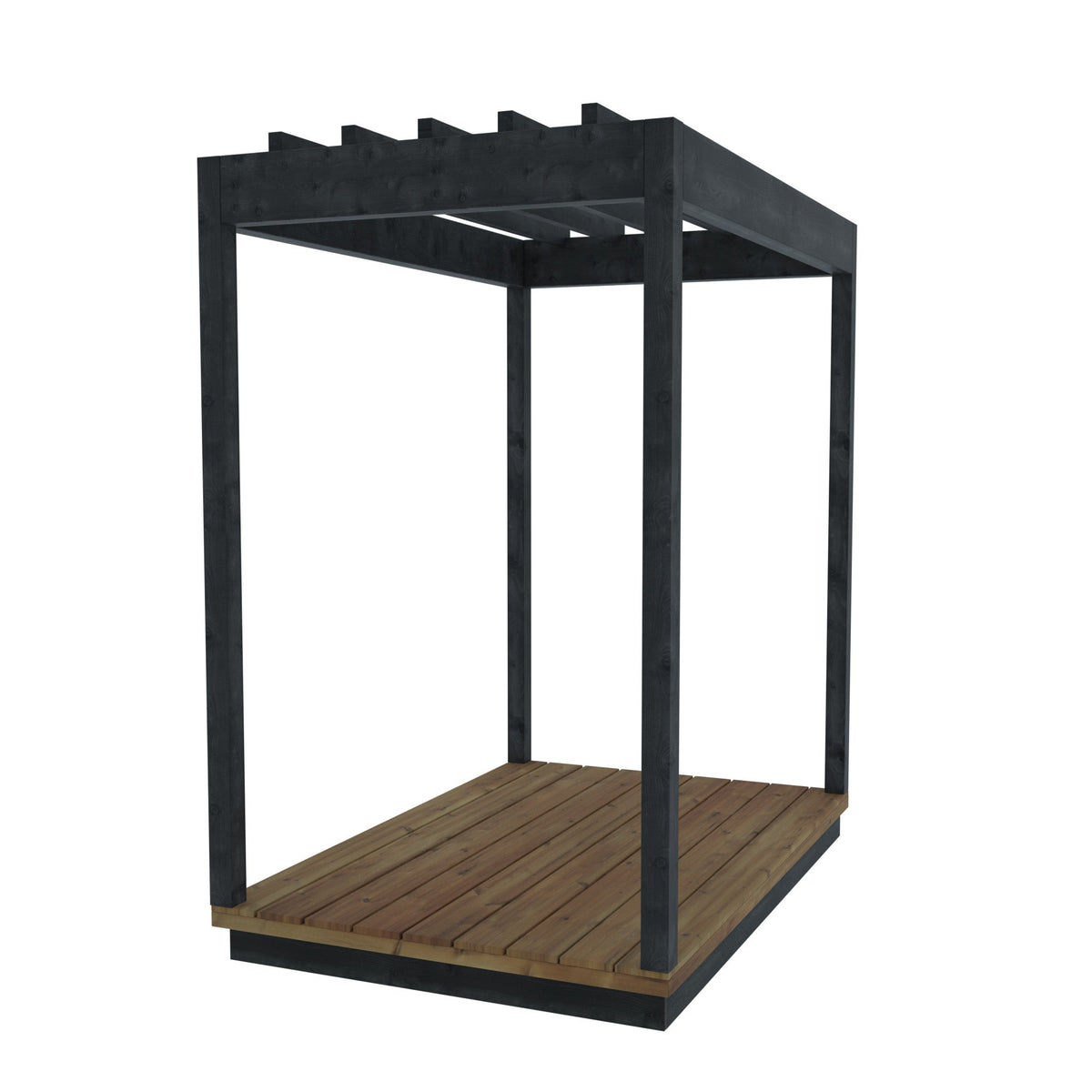 Compact Nordic Misty Pergola module, three-quarter studio view