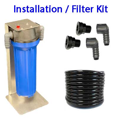 Penguin chiller installation and filter kit: canister filter, hose and fittings