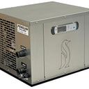 Penguin Cold Therapy Chiller, stainless cabinet with digital display, sold with LeisureCraft cold plunge tubs
