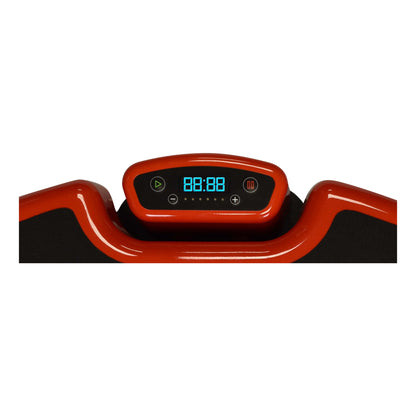 Power Plate MOVE control console with start, pause, minus and plus buttons and a digital timer