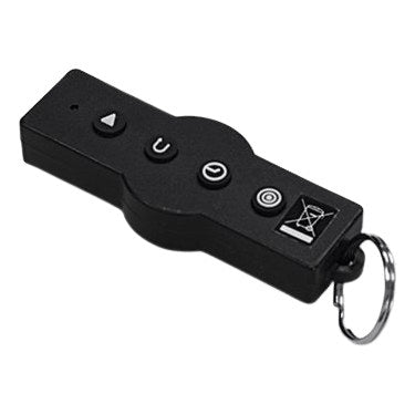 Power Plate MOVE remote control on a key ring