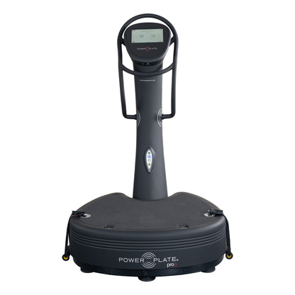 Front view of the Power Plate pro8, with the touchscreen column centered over the platform