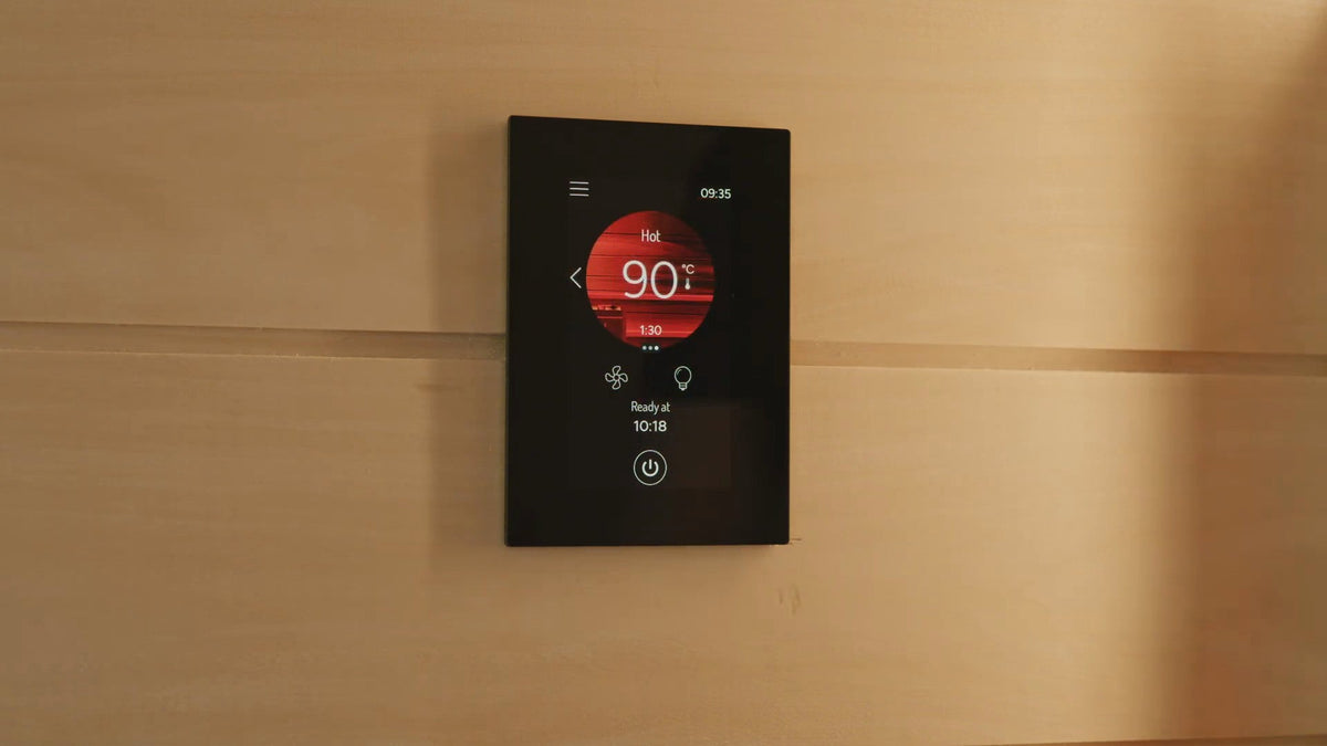 Harvia Fenix sauna control panel, video by Harvia
