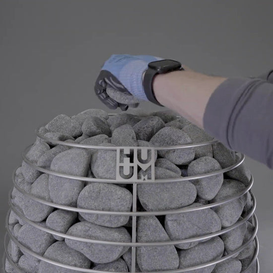 HUUM HIVE stone placement with air tunnel, video by HUUM