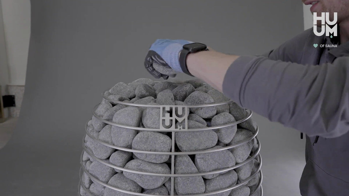 HUUM HIVE stone placement with air tunnel, video by HUUM