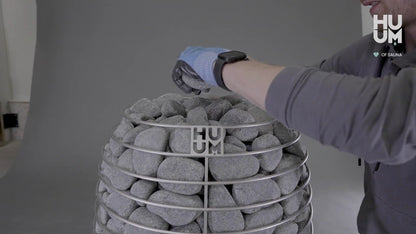 HUUM HIVE stone placement with air tunnel, video by HUUM