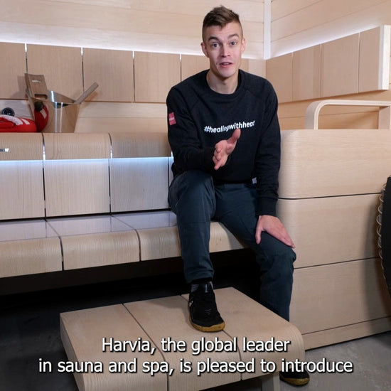 Harvia Spirit electric sauna heater, video by Harvia
