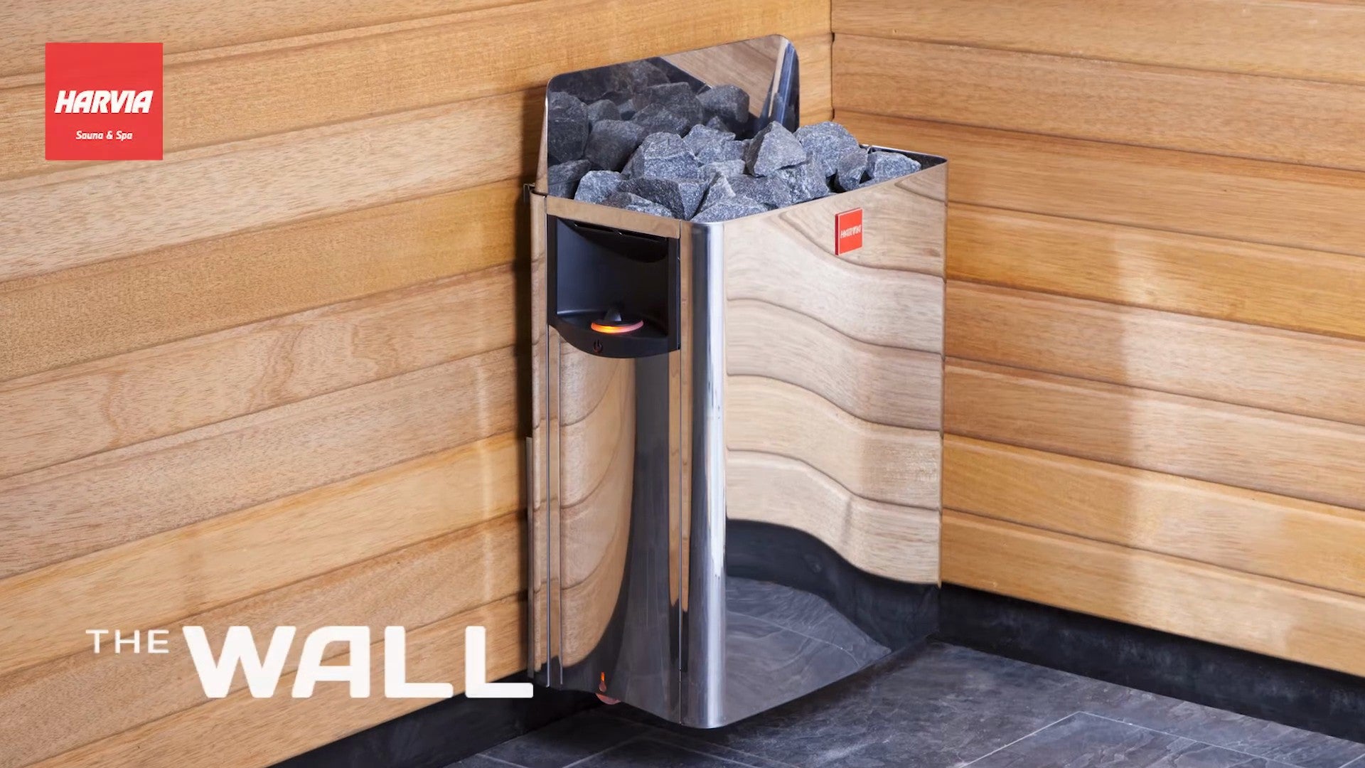 Harvia The Wall electric sauna heater, video by Harvia