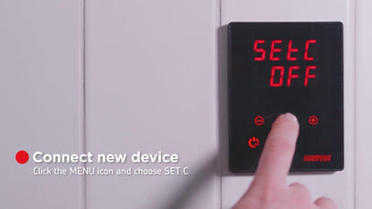 Harvia Xenio sauna control with MyHarvia, video by Harvia