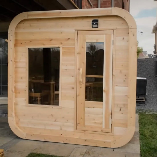 Dundalk LeisureCraft CT Luna 4-person outdoor cube sauna, product video