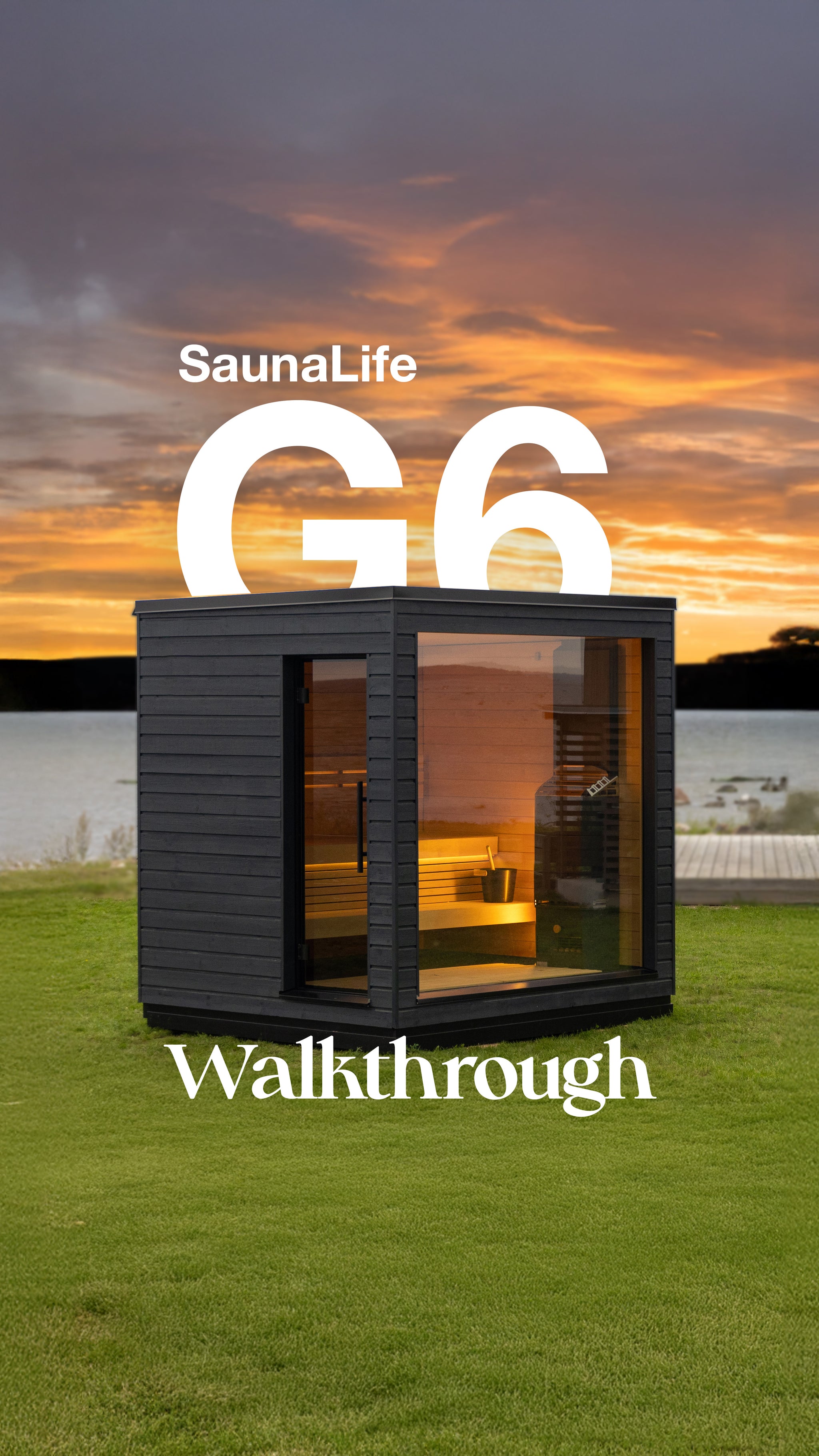 SaunaLife G6 Garden Series 5-Person Pre-Assembled Outdoor Sauna, product walkthrough video