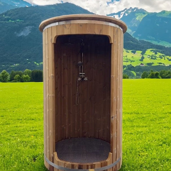 SaunaLife R3 Rain Series Outdoor Barrel Shower Kit, product walkthrough video