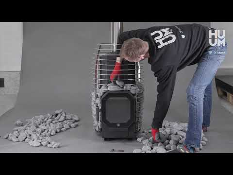 Setting up and stoning a HUUM HIVE Flow sauna stove