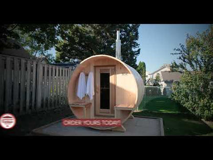 CTC2245W Barrel Sauna Promo — Dundalk LeisureCraft CT Serenity Barrel Sauna