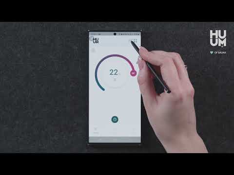 Setting a schedule and firing the sauna from the HUUM app.