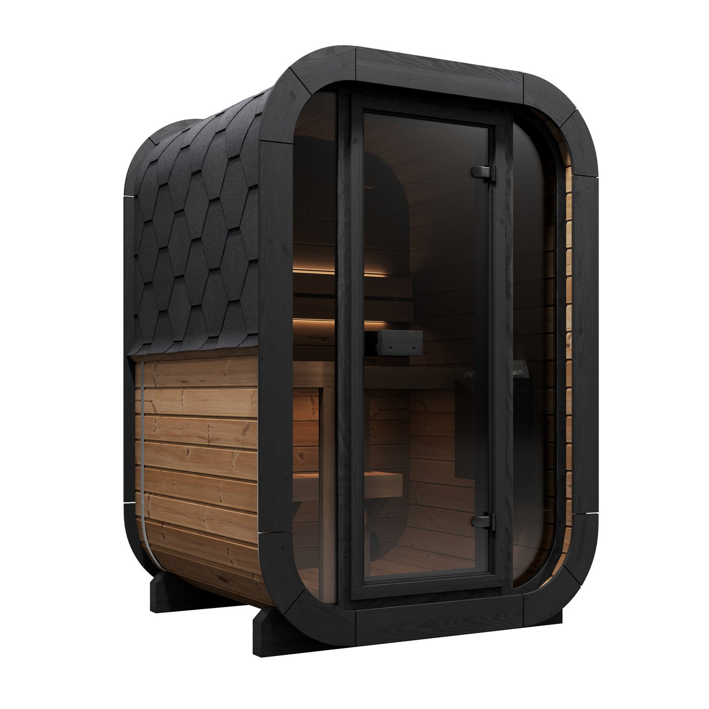 SaunaLife CL3G Cube Series 2-Person Outdoor Sauna Kit