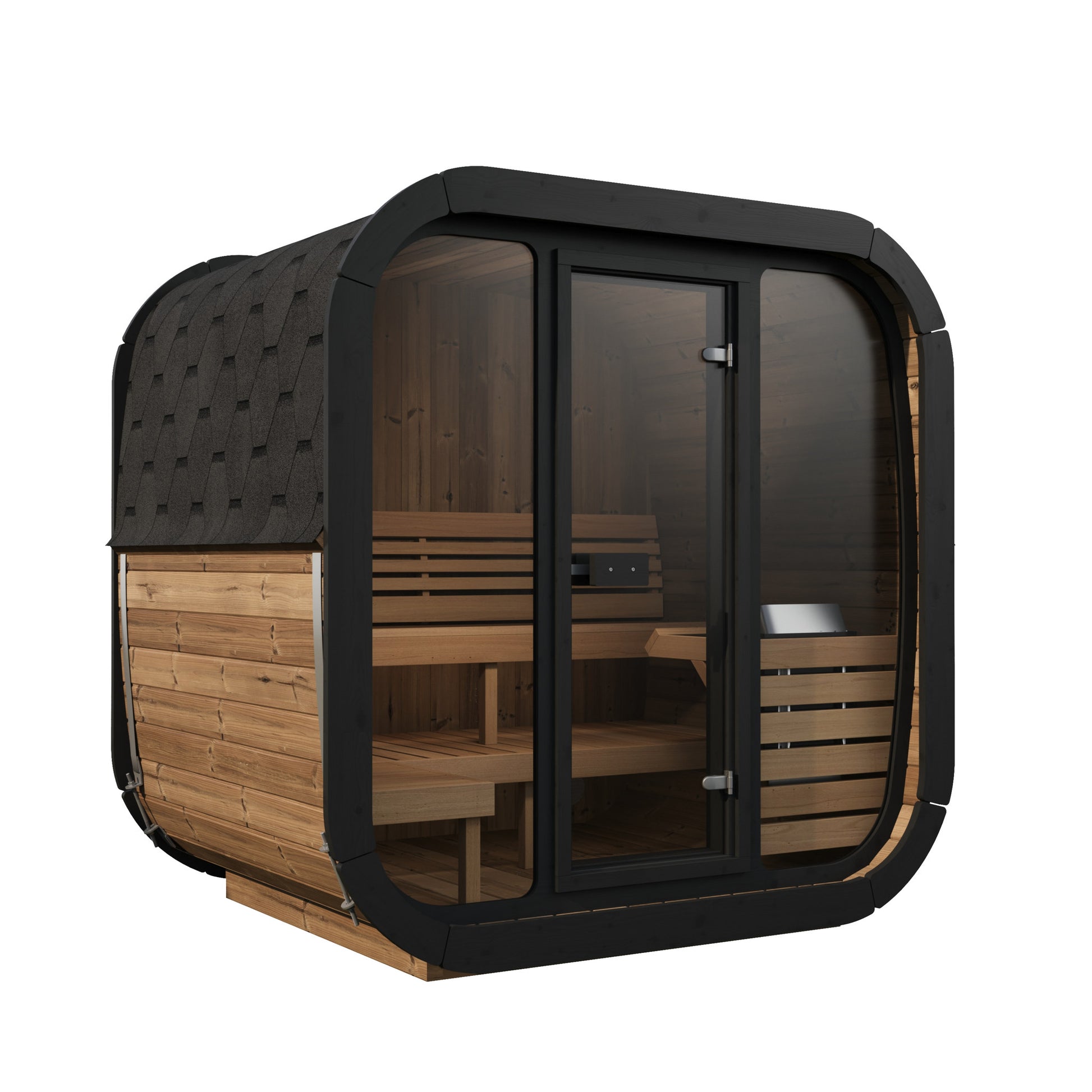 SaunaLife CL5G Cube Series 4-Person Outdoor Sauna Kit
