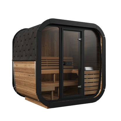 SaunaLife CL5G Cube Series 4-Person Outdoor Sauna Kit