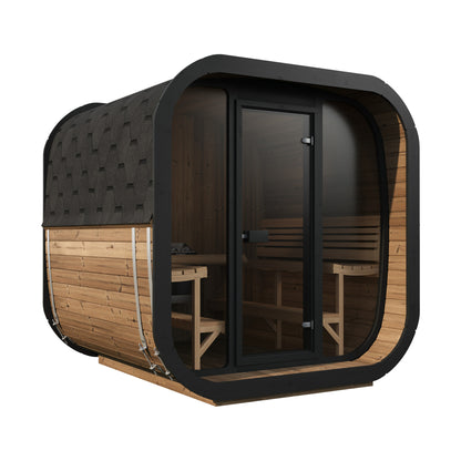 SaunaLife CL7G Cube Series 6-Person Outdoor Sauna Kit