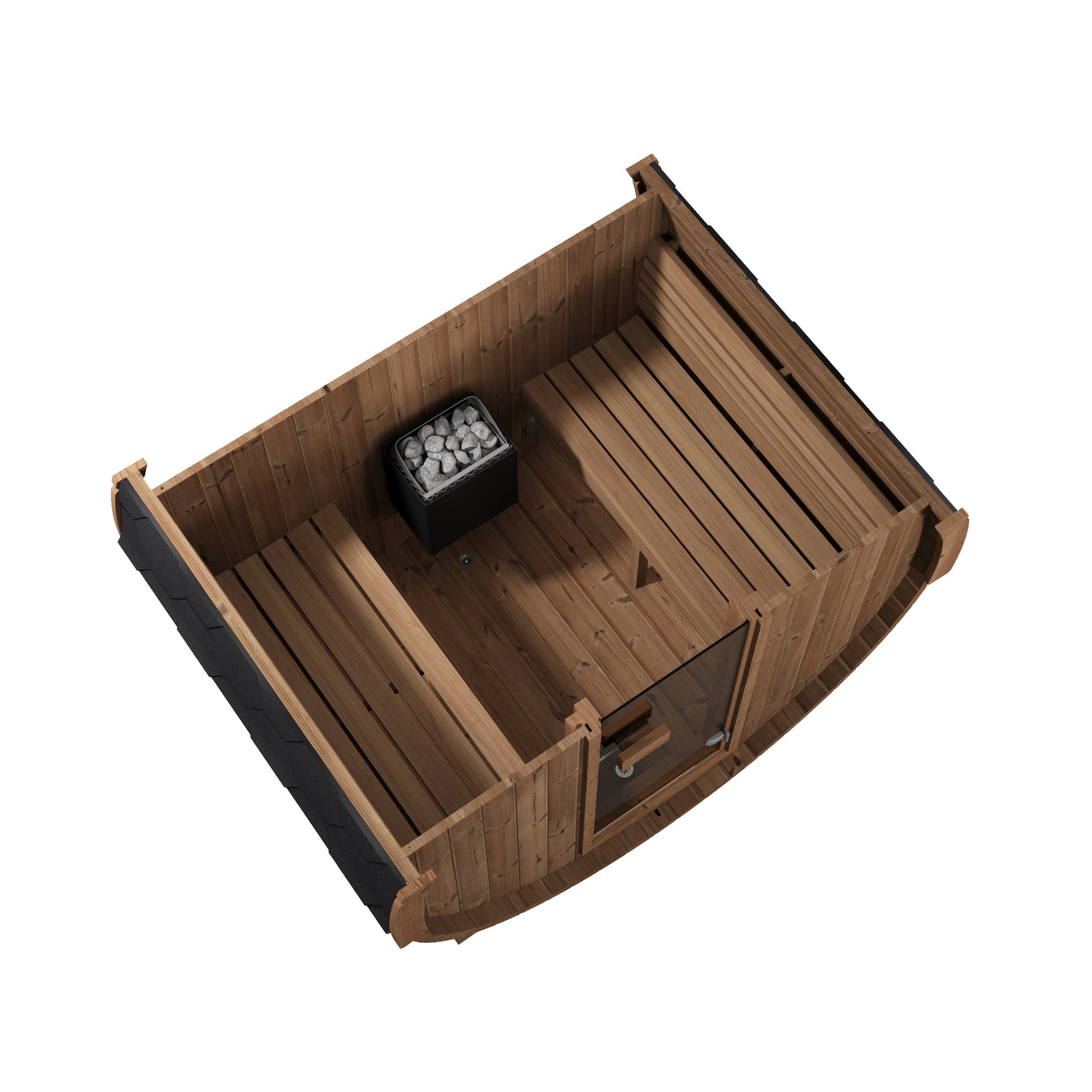 SaunaLife E6 Ergo Series 3-Person Outdoor Barrel Sauna Kit, product view 4