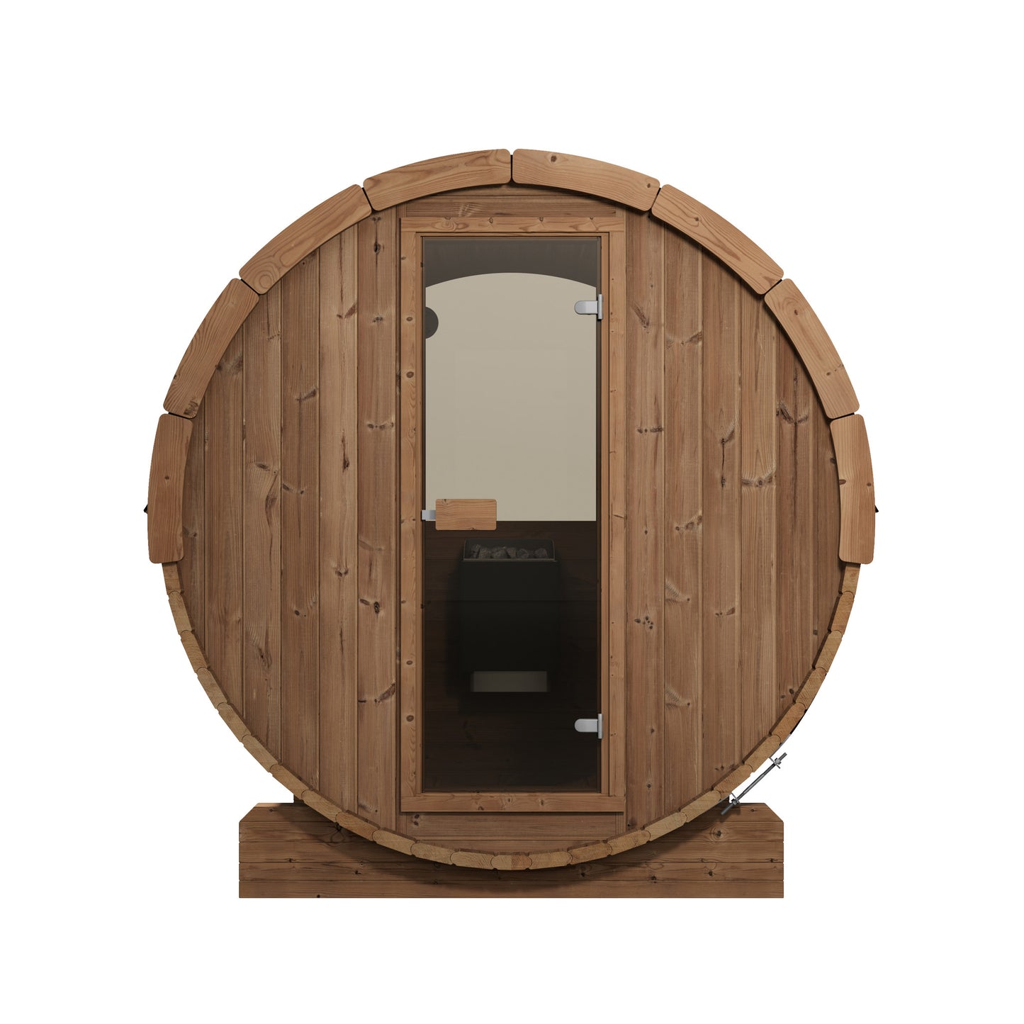 SaunaLife E6W Ergo Series 3-Person Outdoor Barrel Sauna Kit, Rear Window, product view 2