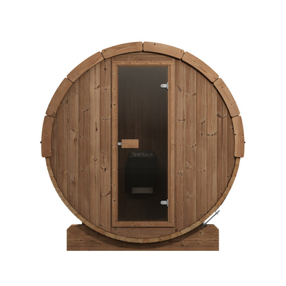 SaunaLife E7 Ergo Series 4-Person Outdoor Barrel Sauna Kit, product view 2